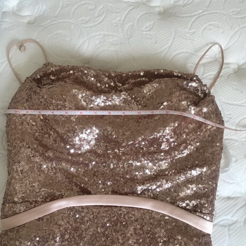 Christina Wu rose gold sequin gown - Picture 9 of 9